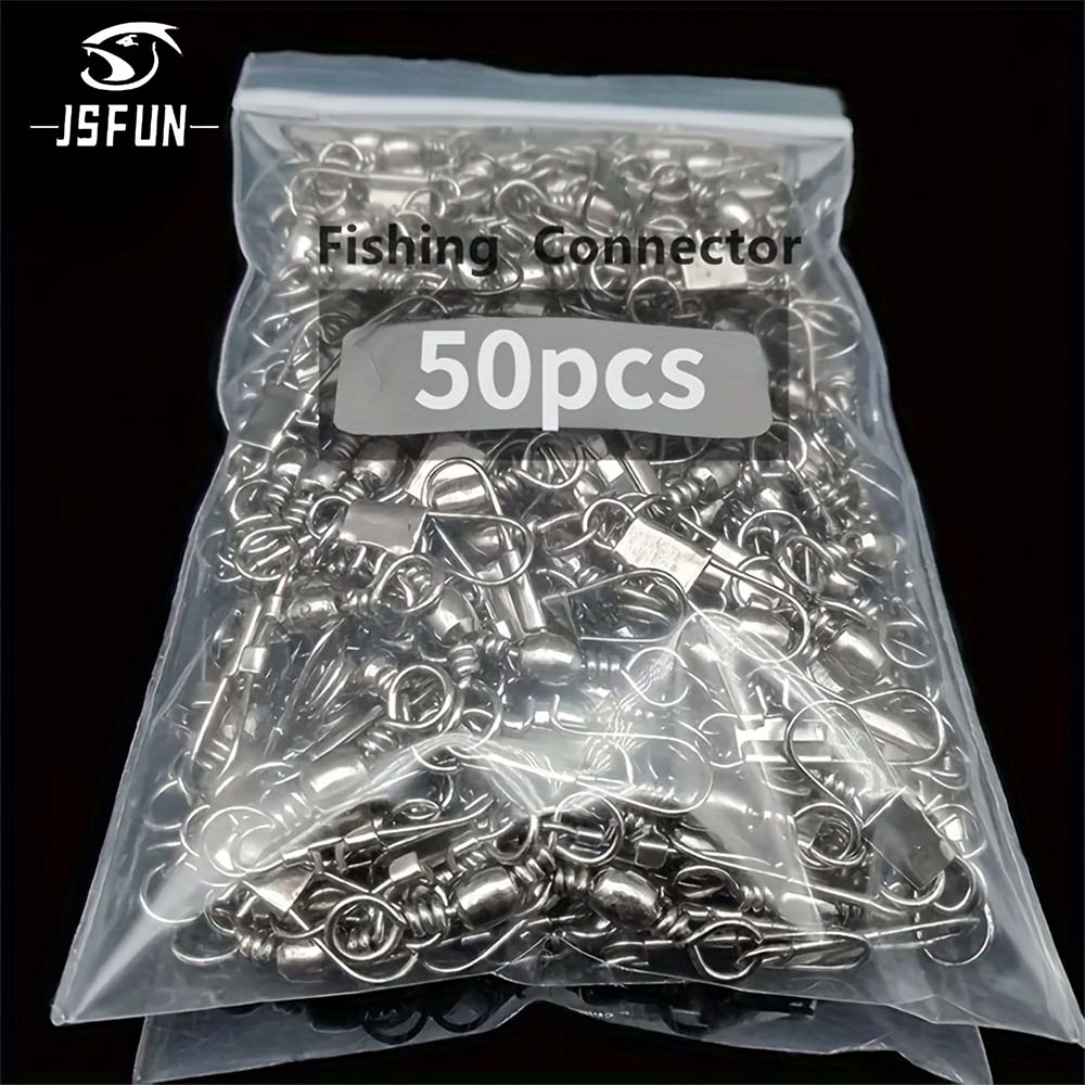 JSFUN 50 Buah Konektor Pancing - Fishing Lure Accessories ulasan dan harga