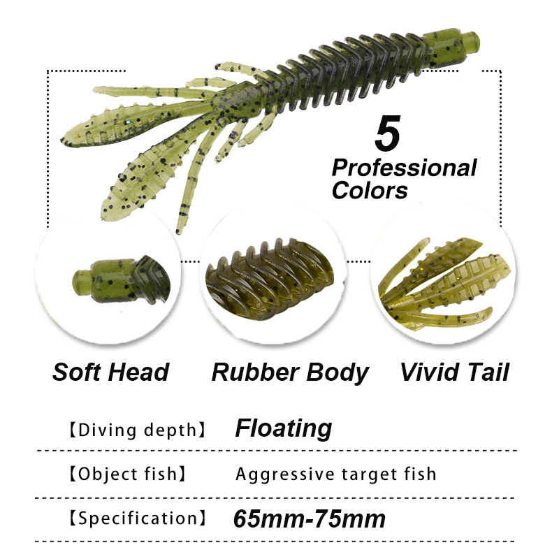 WESTBASS 5 Buah Umpan Larva Le - Fishing Lure Swimbait ulasan dan harga